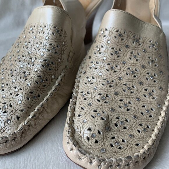 Renzoni Shoes Cream Buttersoft Leather Sandals So Comfy Italian Beige 8 - Picture 2 of 11